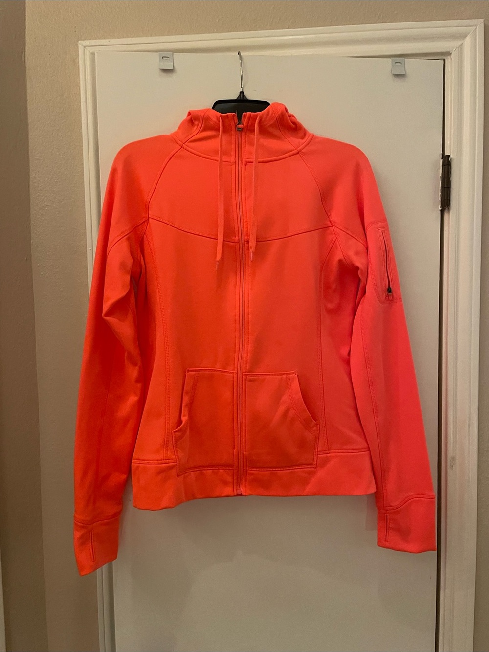 Pony Neon Coral Zip-Up Hoodie
